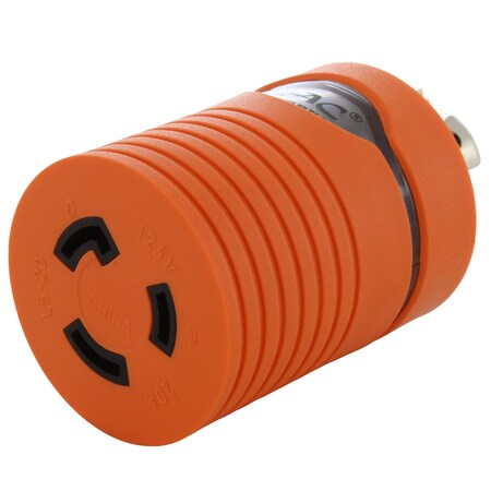 Ac Works Plug Adapter, L5-20R, L14-20P, L5-20P, L14-20P, 0 ft., Orange ADL1420L520